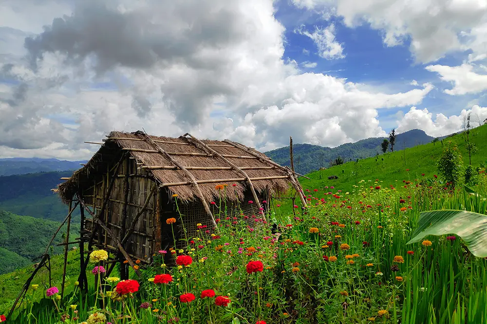 Beautiful lush green hills of Mizoram